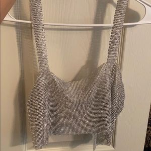 Rhinestone Crop Top!